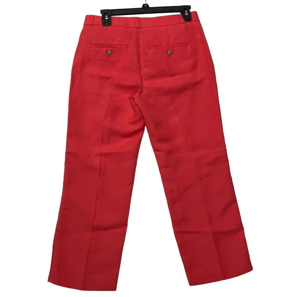 BANANA REPUBLIC LOGAN  LINEN BLEND CROPPED‎ PANTS SIZE 2